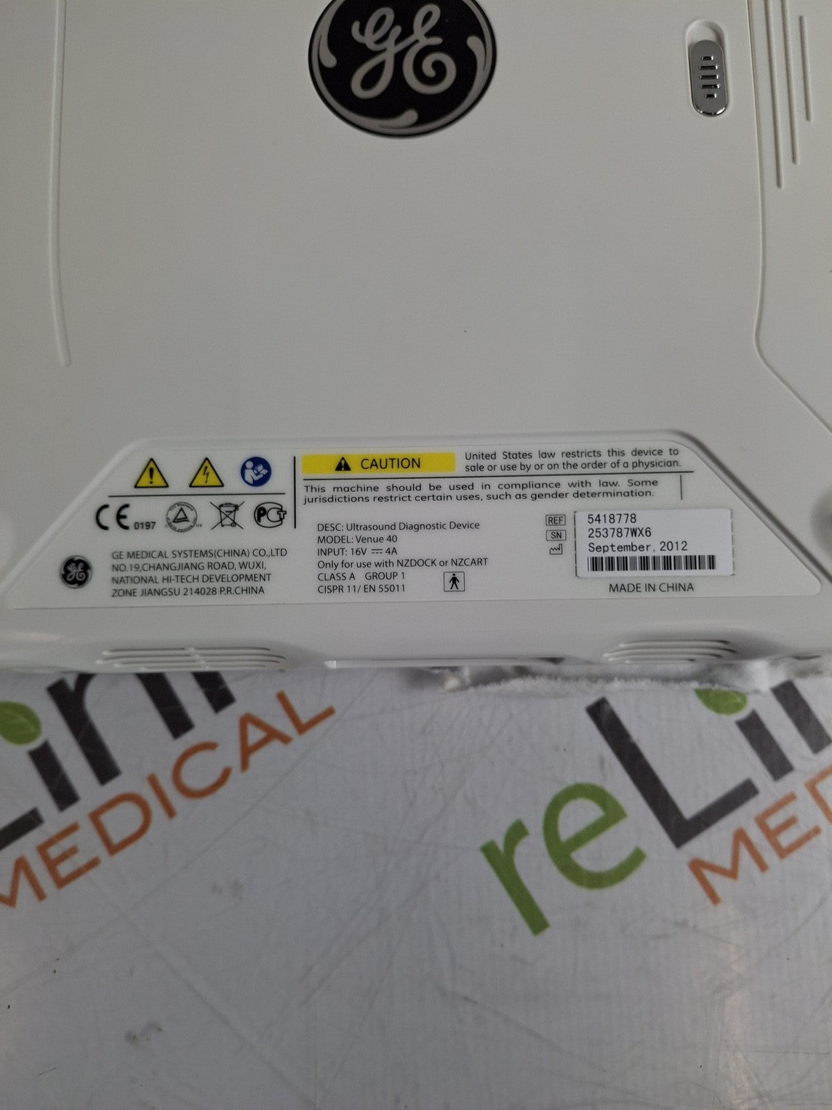 GE Healthcare Venue 40 Ultrasound