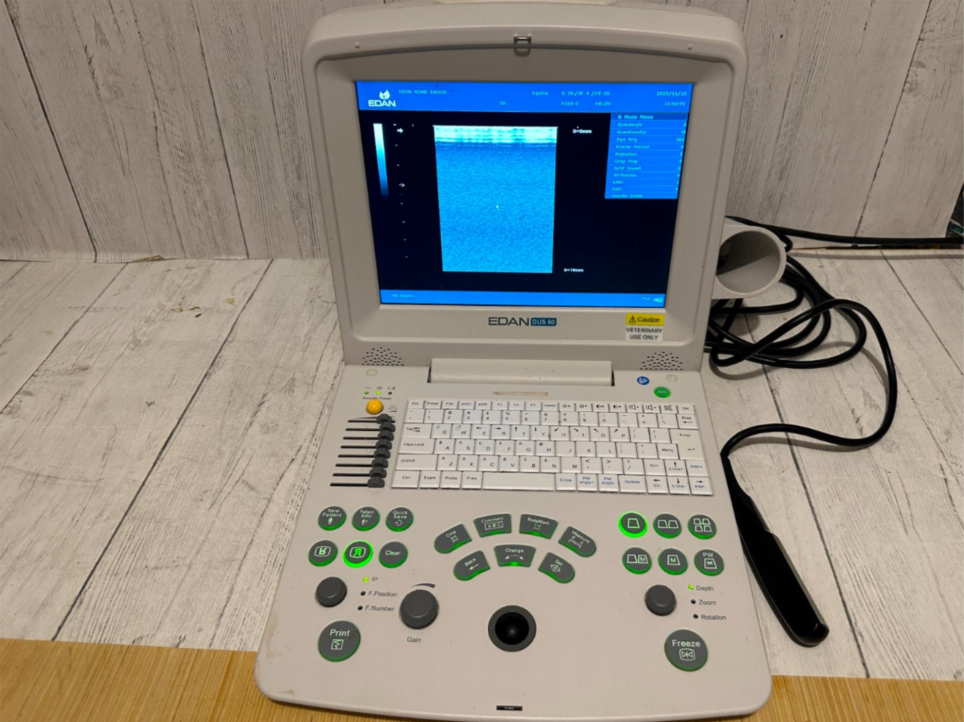 Edan DUS 60Vet Ultrasound with One Rectal Probe for Large Animals DIAGNOSTIC ULTRASOUND MACHINES FOR SALE