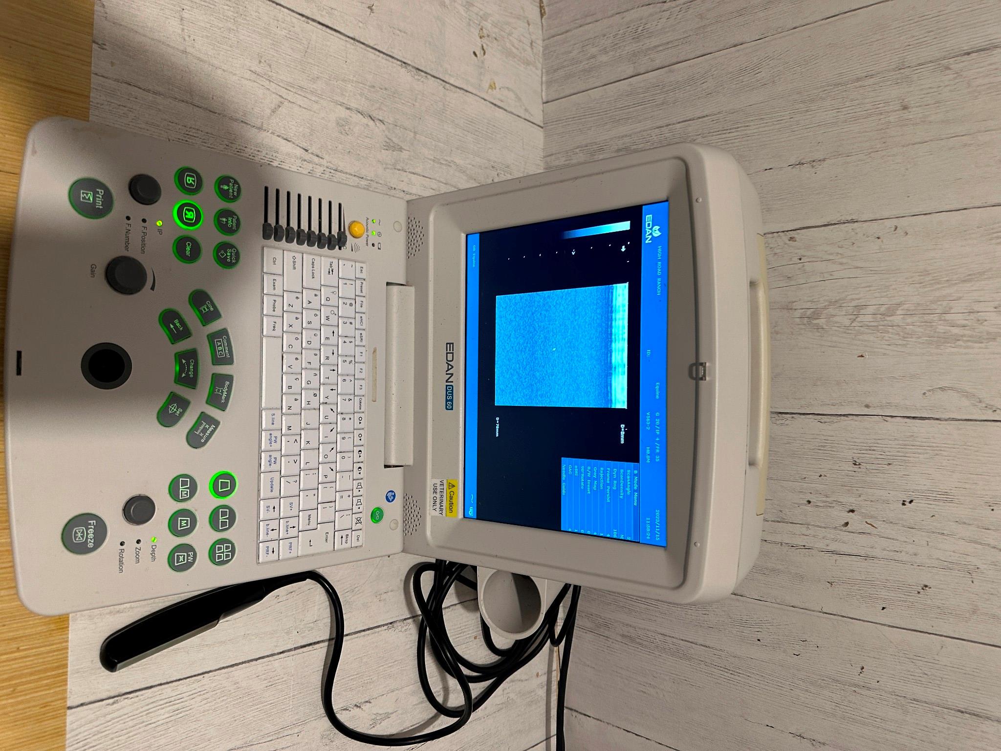 Edan DUS 60Vet Ultrasound with One Rectal Probe for Large Animals DIAGNOSTIC ULTRASOUND MACHINES FOR SALE