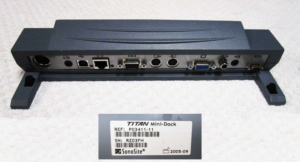 Sonosite Ultrasound Titan Mini-Dock Station Ref. P03411-11 60 Day Warranty DIAGNOSTIC ULTRASOUND MACHINES FOR SALE