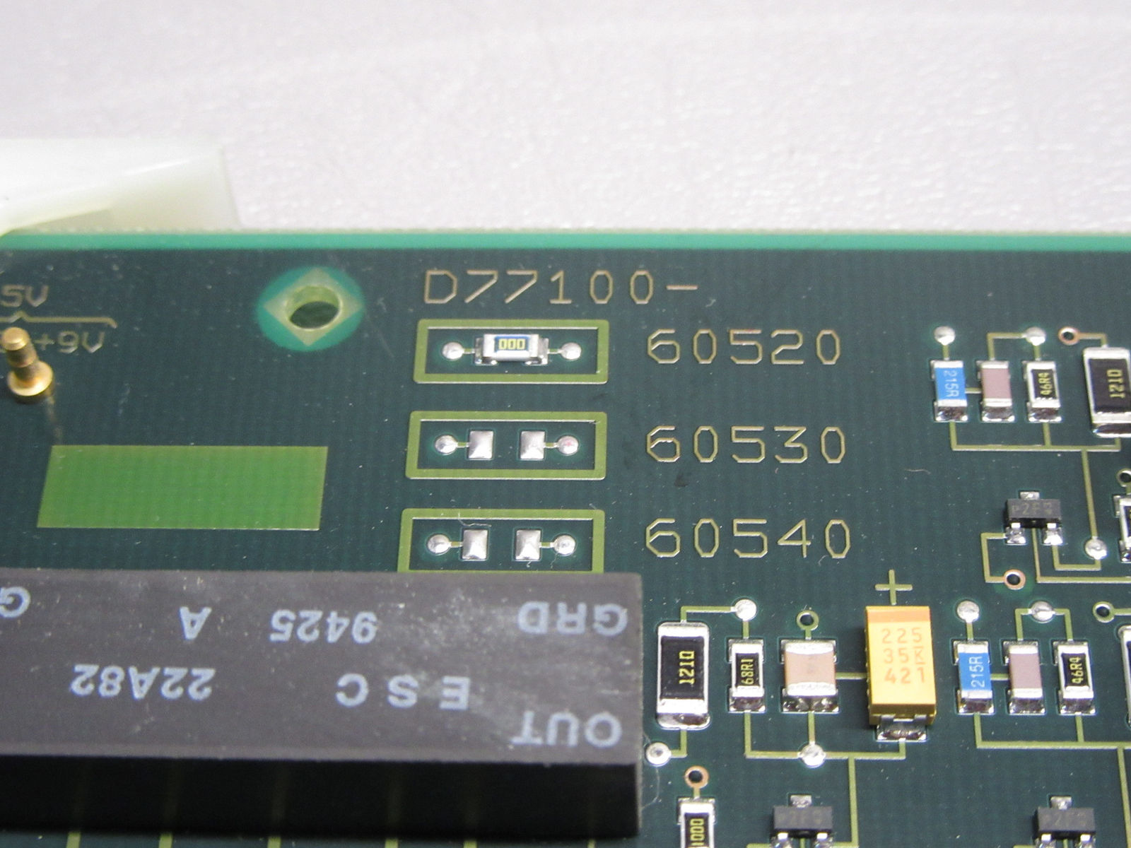 a close up of a circuit board with a micro board attached to it