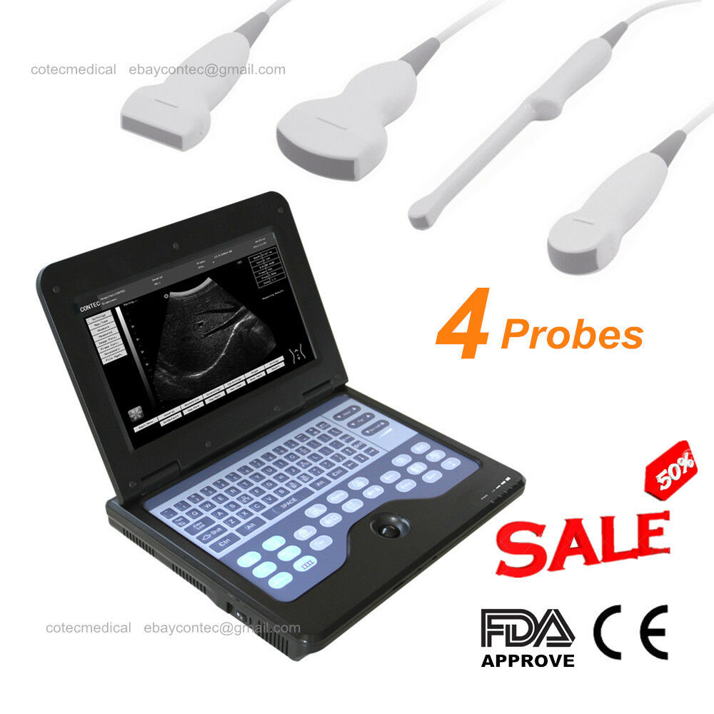 Portable Laptop Ultrasound Scanner + Convex/Linear/Cardiac/Transvaginal 4 probes DIAGNOSTIC ULTRASOUND MACHINES FOR SALE