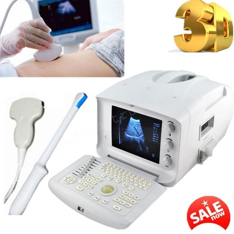 Free 3D LCD Digital Ultrasound System Scanner Machine+Convex Transvaginal Probes DIAGNOSTIC ULTRASOUND MACHINES FOR SALE