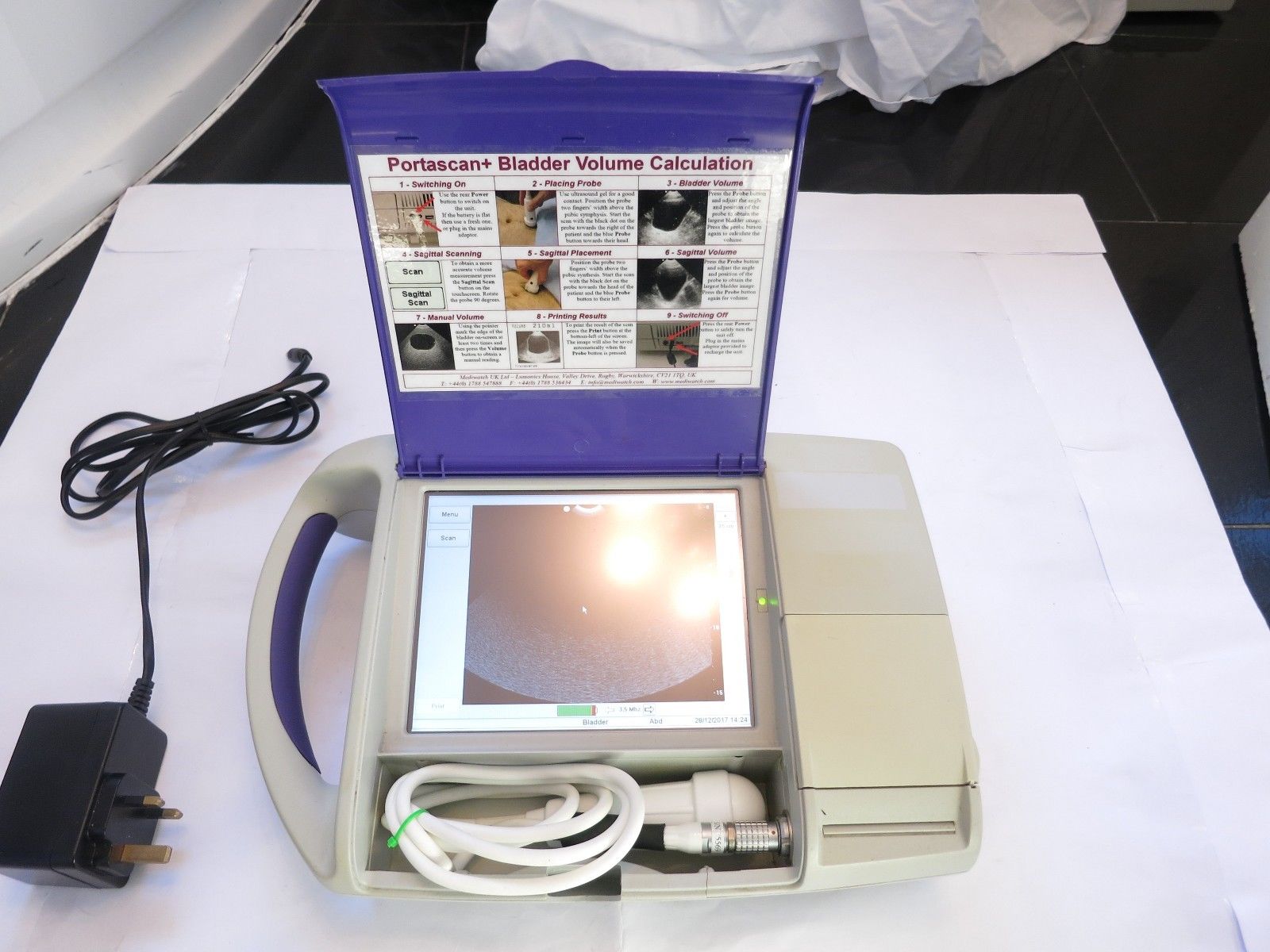 PORTASCAN+ PORTABLE TOUCHSCREEN ULTRASOUND BARD BLADDER SCANNER UROLOGY IMAGING DIAGNOSTIC ULTRASOUND MACHINES FOR SALE