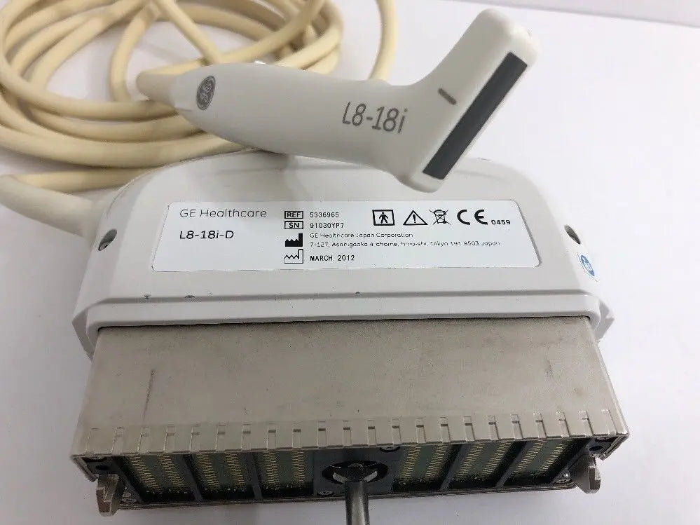 GE L8-18i-D Ultrasound Probe Transducer DOM March 2012 Demo Unit For Logiq E9 DIAGNOSTIC ULTRASOUND MACHINES FOR SALE