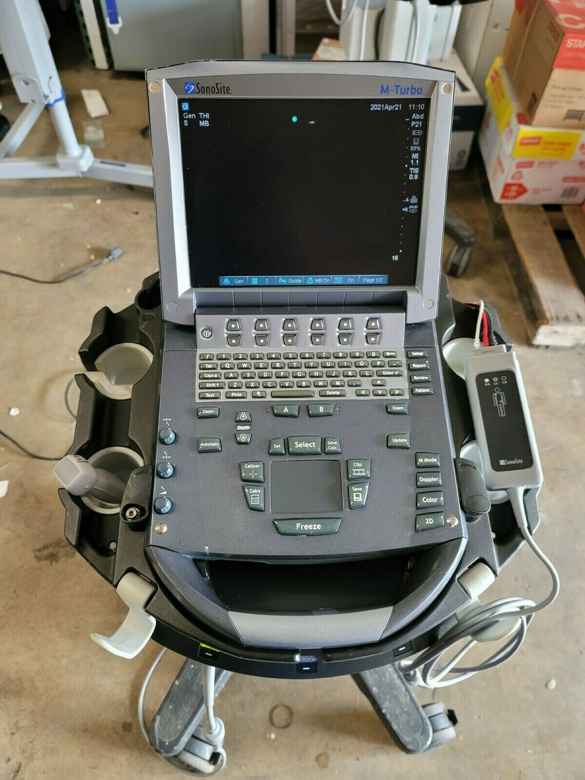 Sonosite M-Turbo Ultrasound System with Probe P21x (5-1MHz) DIAGNOSTIC ULTRASOUND MACHINES FOR SALE