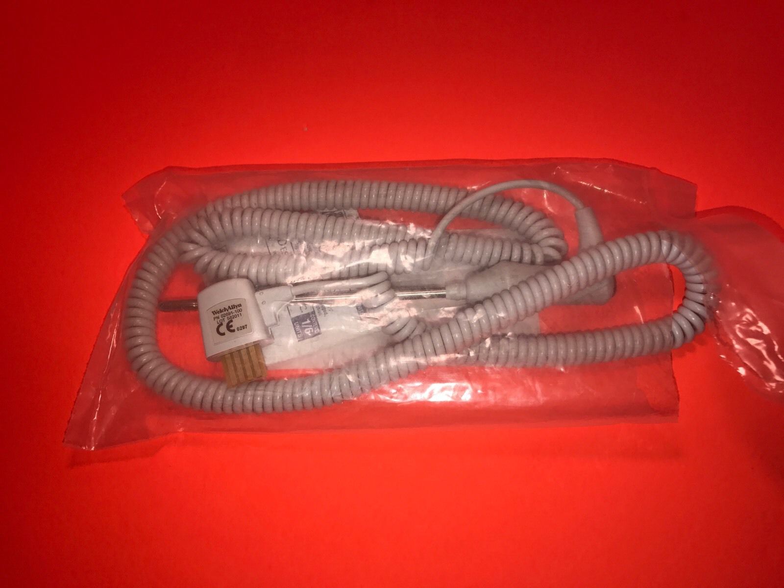 New OEM Welch Allyn Well Kit Rectal Probe 9FT RED 02895-100 Assy Lathg Co DIAGNOSTIC ULTRASOUND MACHINES FOR SALE
