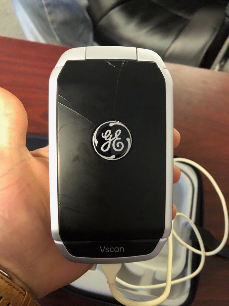 GE V-scan Dual Head - Handheld Portable Ultrasound. PHASED ARRAY+ LINEAR PROBES DIAGNOSTIC ULTRASOUND MACHINES FOR SALE