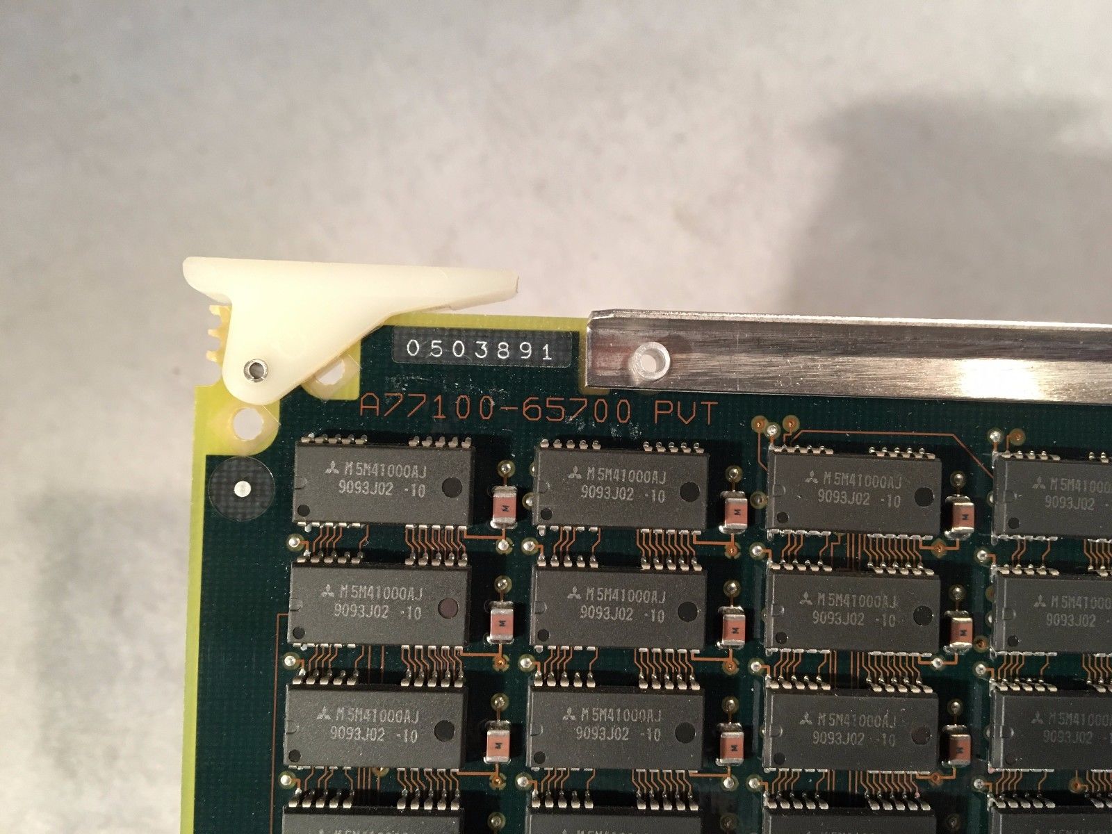 a close up of a circuit board with many electronic components