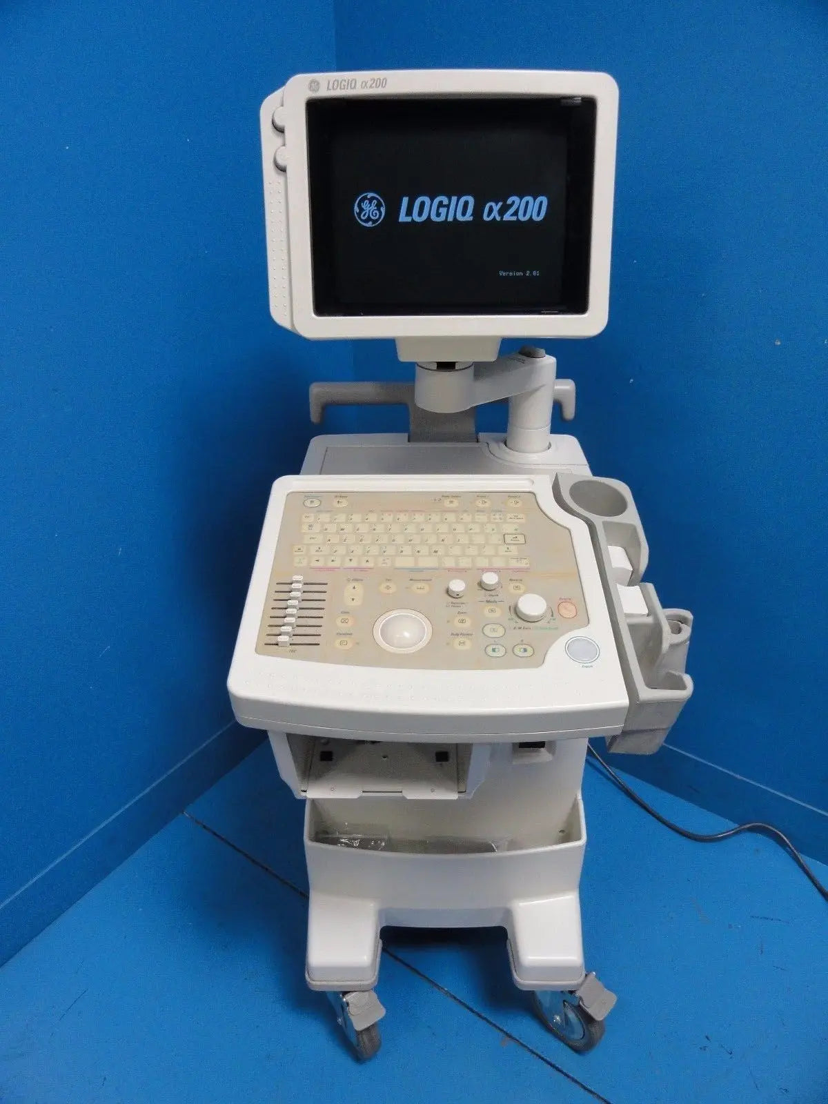 GE 2205675 Logiq Alpha 200 Diagnostic Ultrasound System W/O Transducers (11901) DIAGNOSTIC ULTRASOUND MACHINES FOR SALE