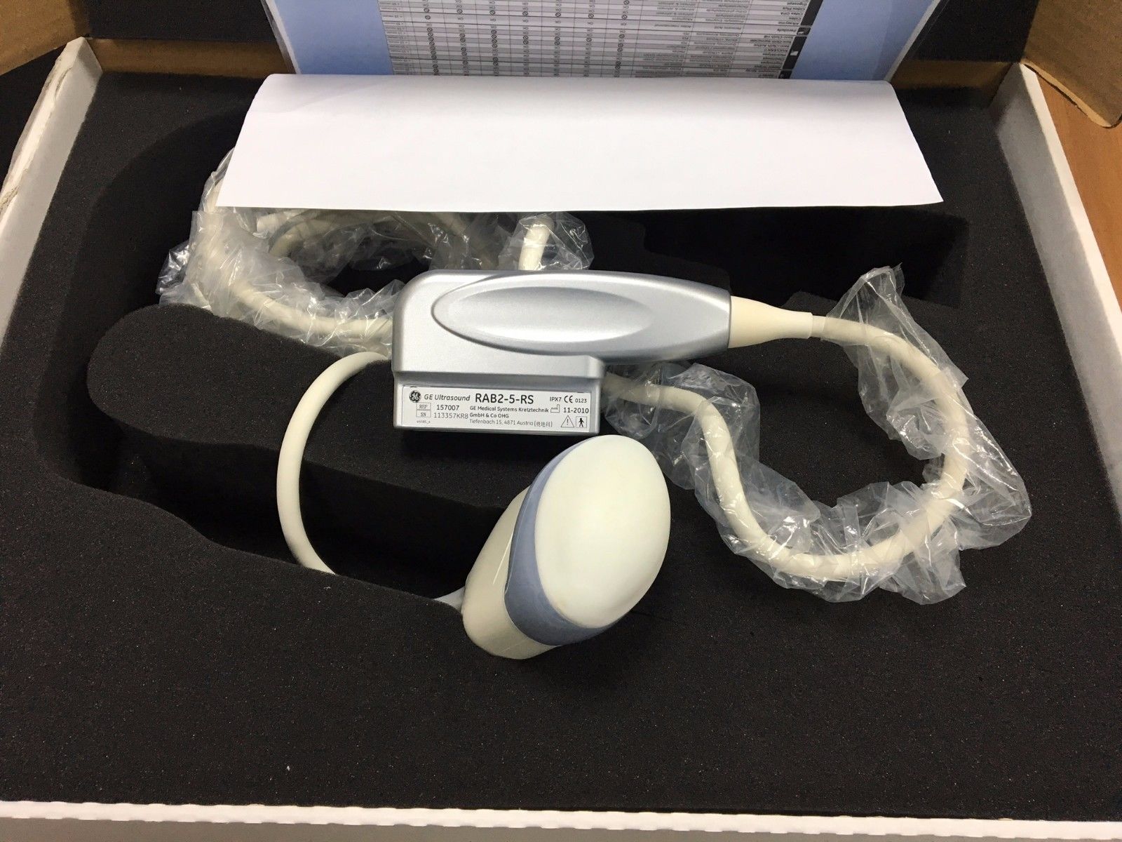 an probe device is sitting in a box