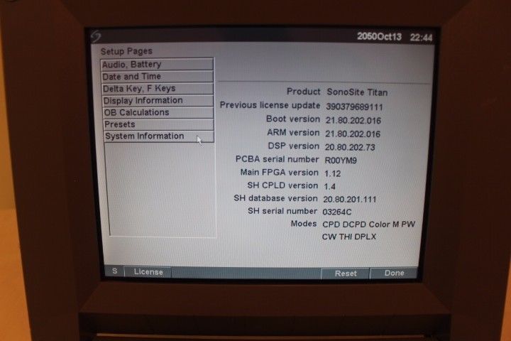Sonosite Titan Portable Ultrasound System with Probe DIAGNOSTIC ULTRASOUND MACHINES FOR SALE