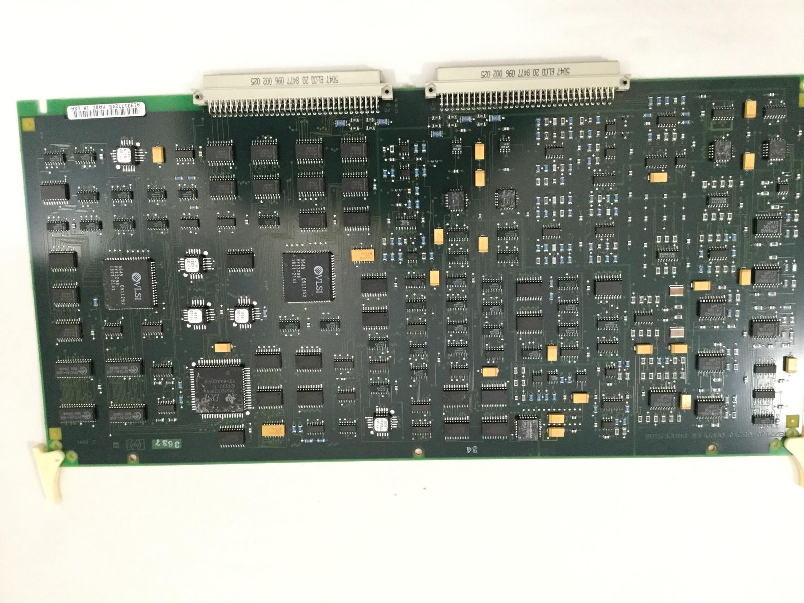 a close up of a computer board with many different components
