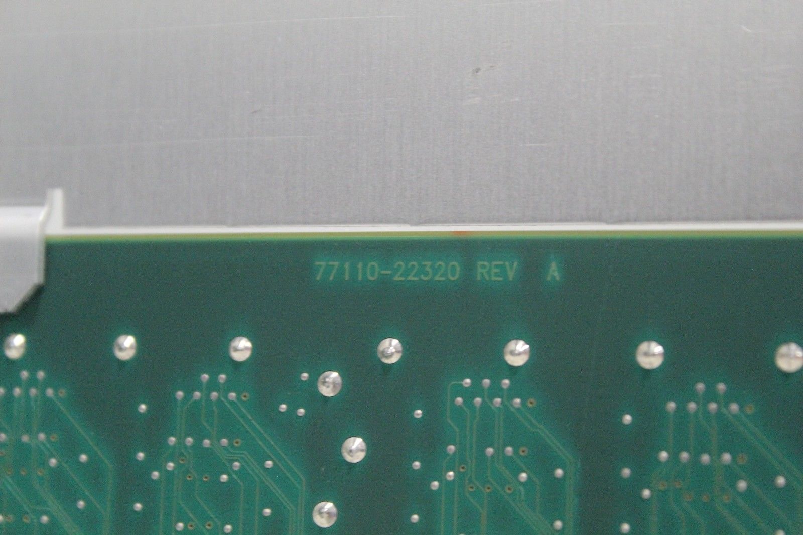 a close up of a printed circuit board