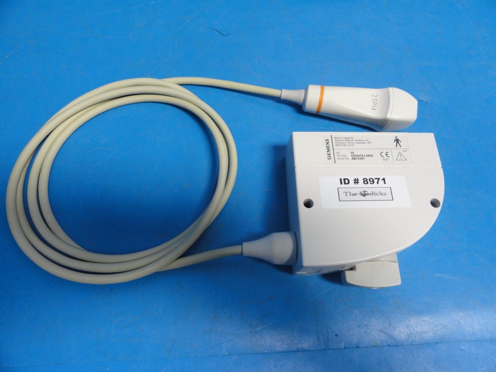 Siemens 3.5P14 Phased Array 3.5MHz Ultrasound Probe for Omnia Versa (8971) DIAGNOSTIC ULTRASOUND MACHINES FOR SALE