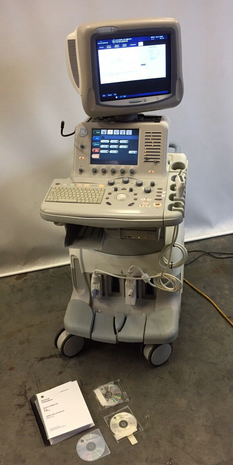 GE LOGIQ 7 Ultrasound Machine W/ 2 Probes (M12L, 10L) 2389220 DIAGNOSTIC ULTRASOUND MACHINES FOR SALE