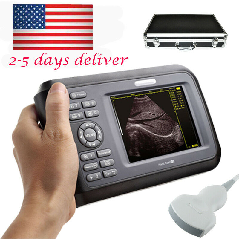 5.5" Handheld Digital Ultrasound Scanner LCD HandScan 3.5MHz Convex Probe Case DIAGNOSTIC ULTRASOUND MACHINES FOR SALE