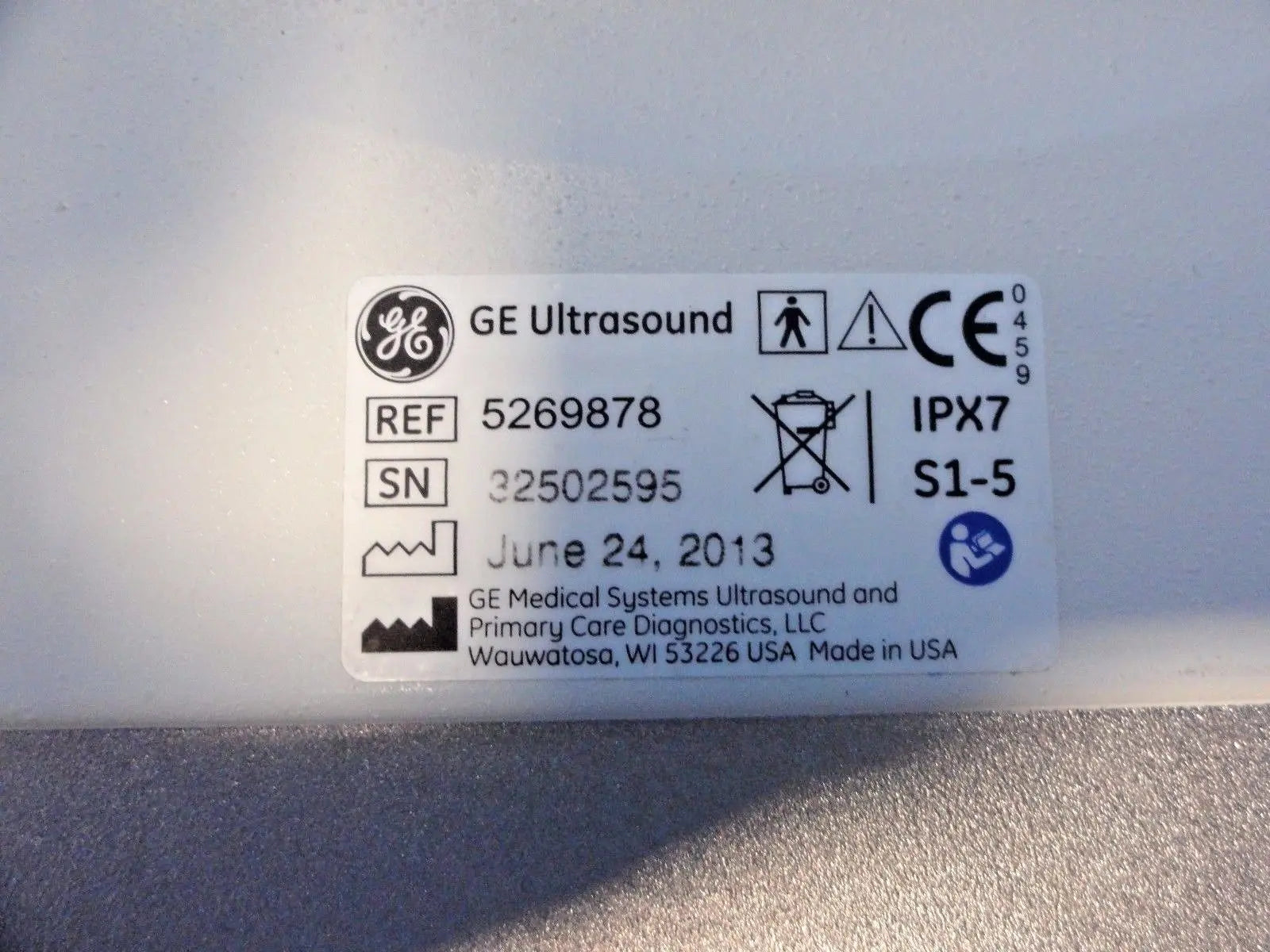 2013 GE S1-5 Ref 5269878 Sector Array Ultrasound Transducer Probe ~13733 DIAGNOSTIC ULTRASOUND MACHINES FOR SALE