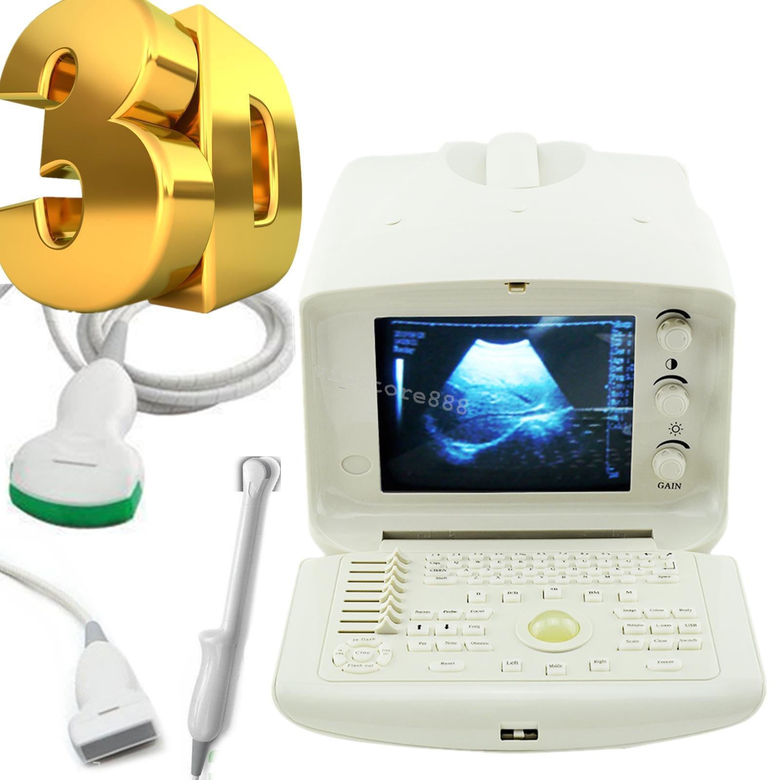 Digital Ultrasound Scanner Machine +Convex +Vaginal + Linear 3 Probes/Sensor+3D DIAGNOSTIC ULTRASOUND MACHINES FOR SALE
