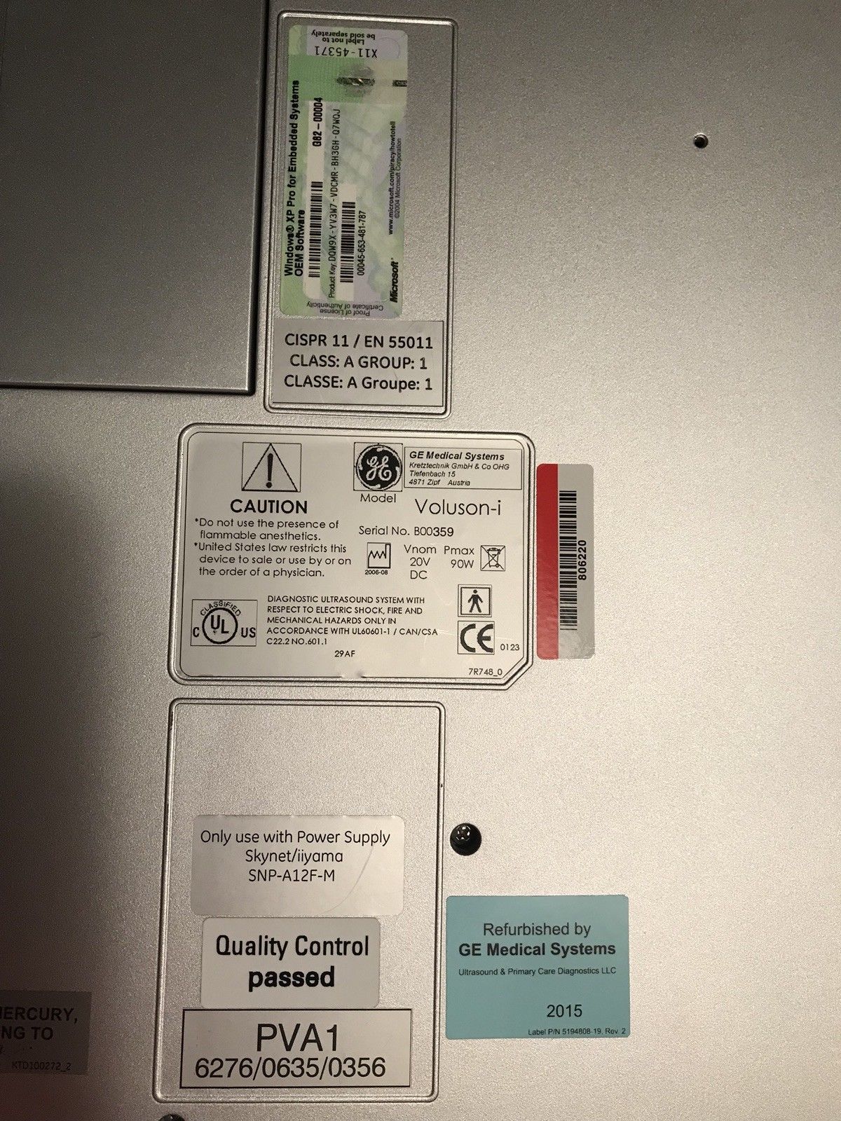 Voluson i BT11 3D/4D GE Portable Ultrasound Machine including 3D/4D probe DIAGNOSTIC ULTRASOUND MACHINES FOR SALE