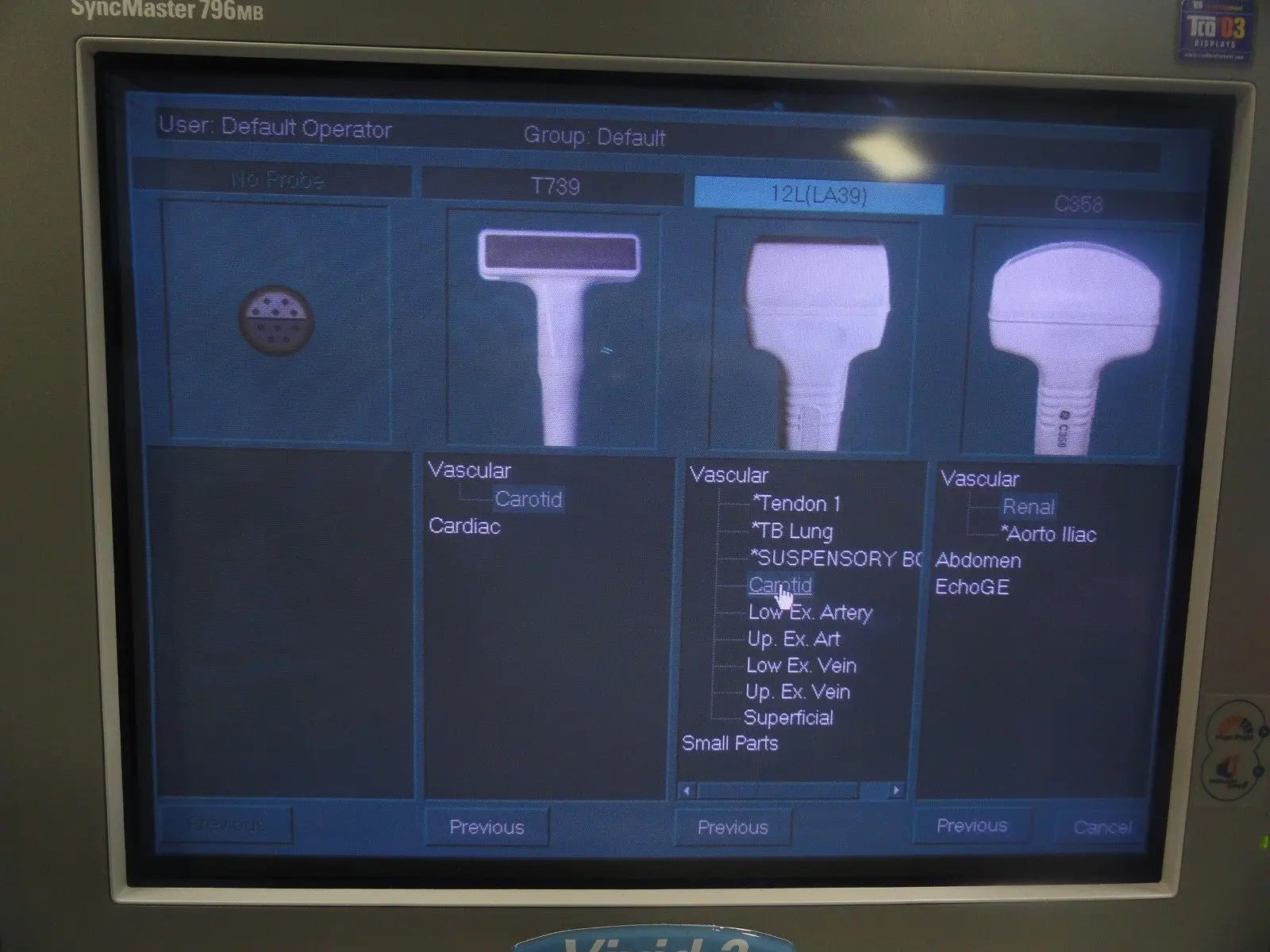 GE T739 P/N 2128151-2 6.7/D5.0 MHz Linear Array Ultrasound Transducer (6246) DIAGNOSTIC ULTRASOUND MACHINES FOR SALE