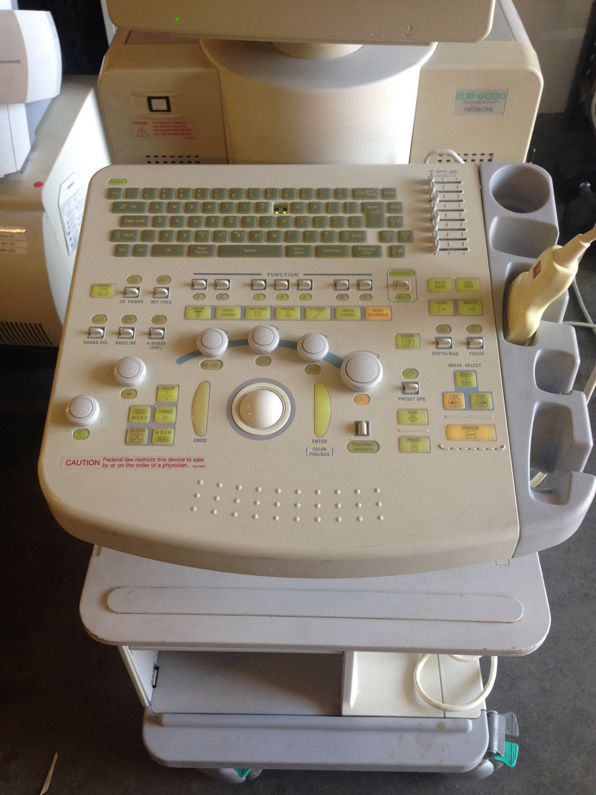 Hitachi EUB-6000 Ultrasound Machine Scanner with Foot Pedal and Recorder DIAGNOSTIC ULTRASOUND MACHINES FOR SALE