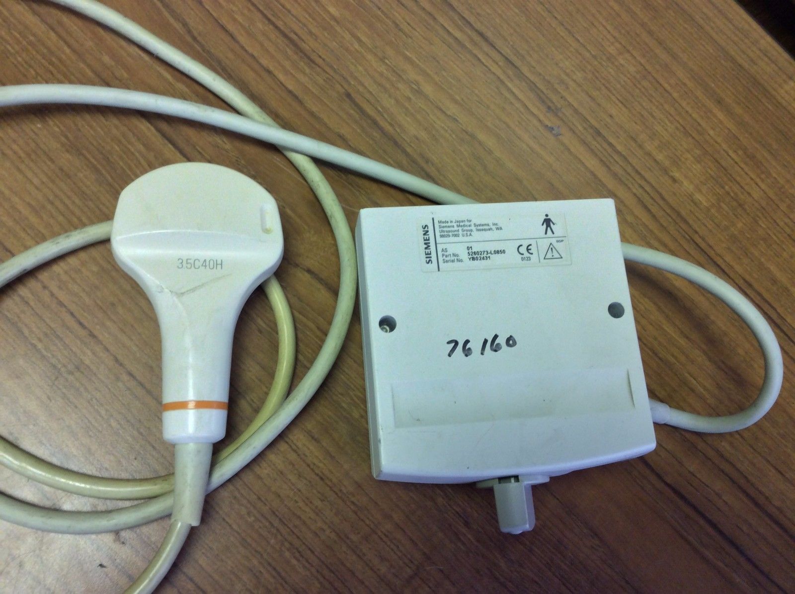 Siemens 3.5c40h Ultrasound Transducer Probe 5260273-l0850 DIAGNOSTIC ULTRASOUND MACHINES FOR SALE