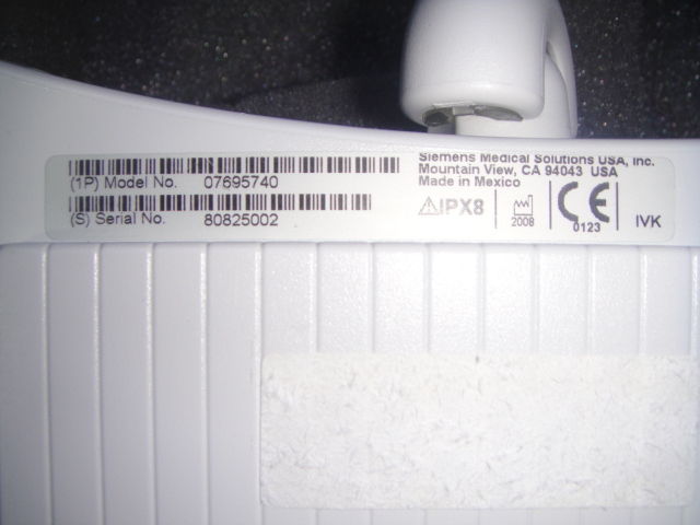 ACUSON 8V3 PINLESS ULTRASOUND TRANSDUCER MANUFACTURED 2008 DIAGNOSTIC ULTRASOUND MACHINES FOR SALE