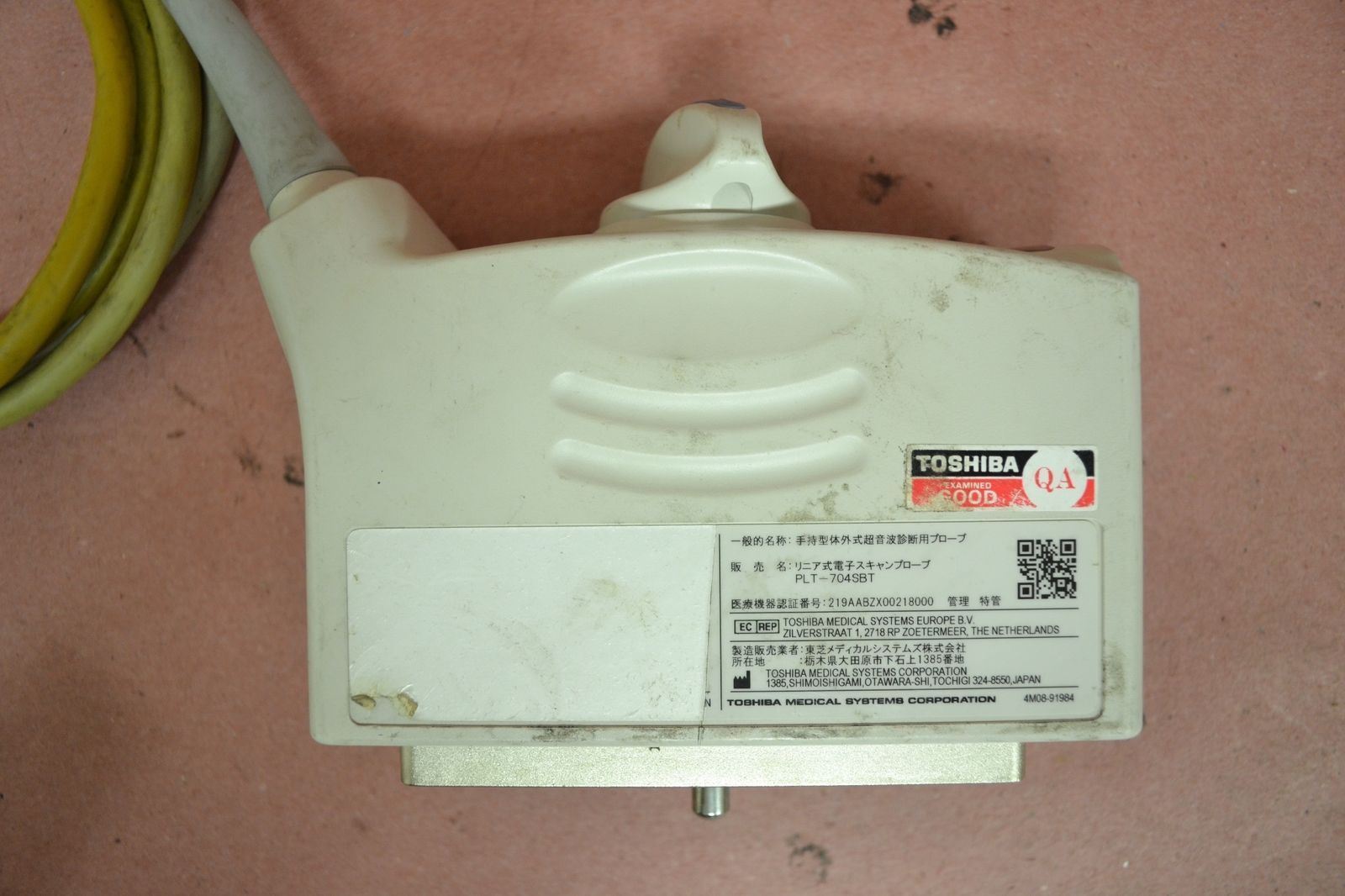 Toshiba Artida PLT-704SBT 11-4.8MHz Linear Ultrasound Transducer Probe J1626 DIAGNOSTIC ULTRASOUND MACHINES FOR SALE