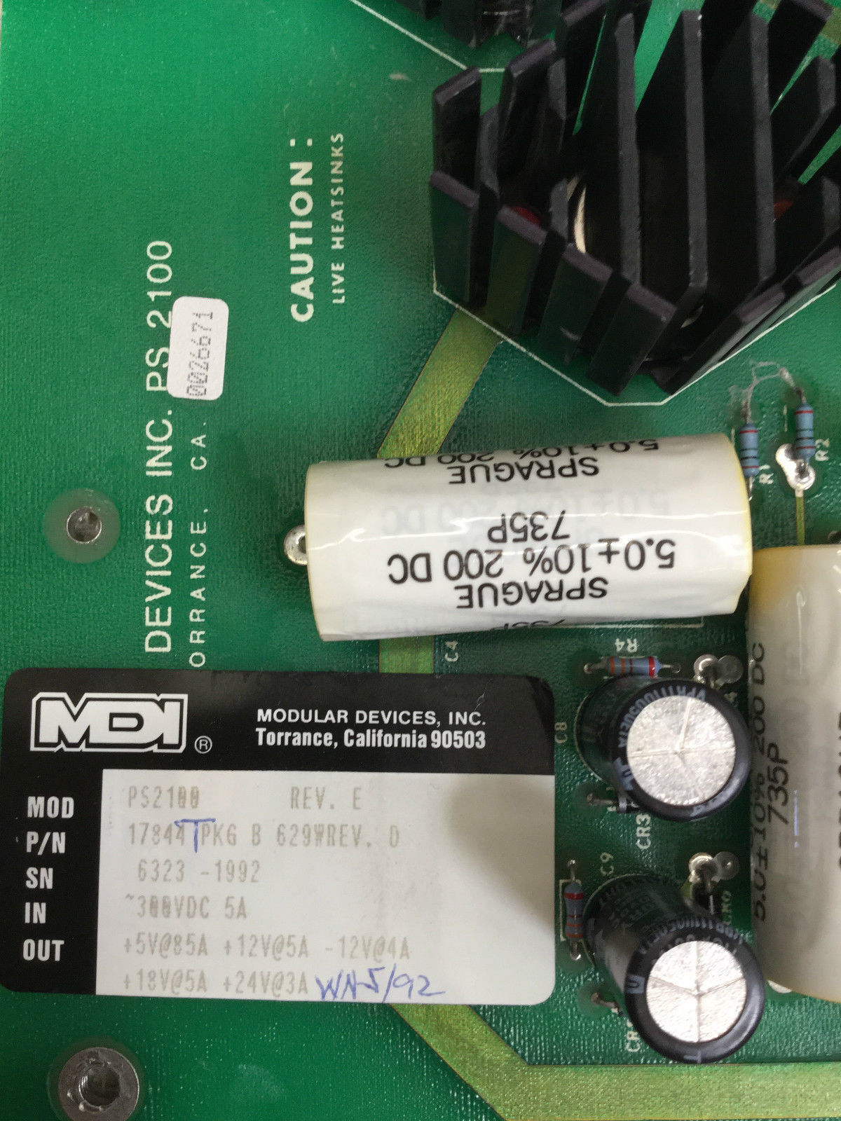 Ultrasound System ACUSON 128XP MDI PS210O HIGH VOLTAGE BOARD I2R DIAGNOSTIC ULTRASOUND MACHINES FOR SALE