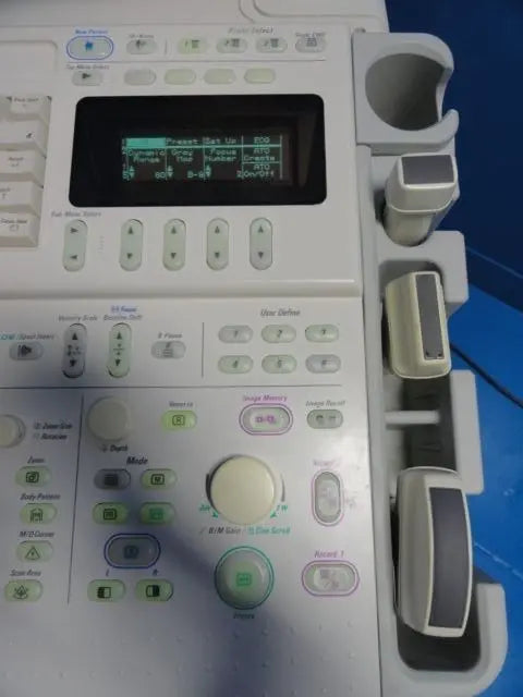 GE Logiq 500 Pro Series Ultrasound W/ C358, S222, LA39 Probes & Printer ~ 13875 DIAGNOSTIC ULTRASOUND MACHINES FOR SALE