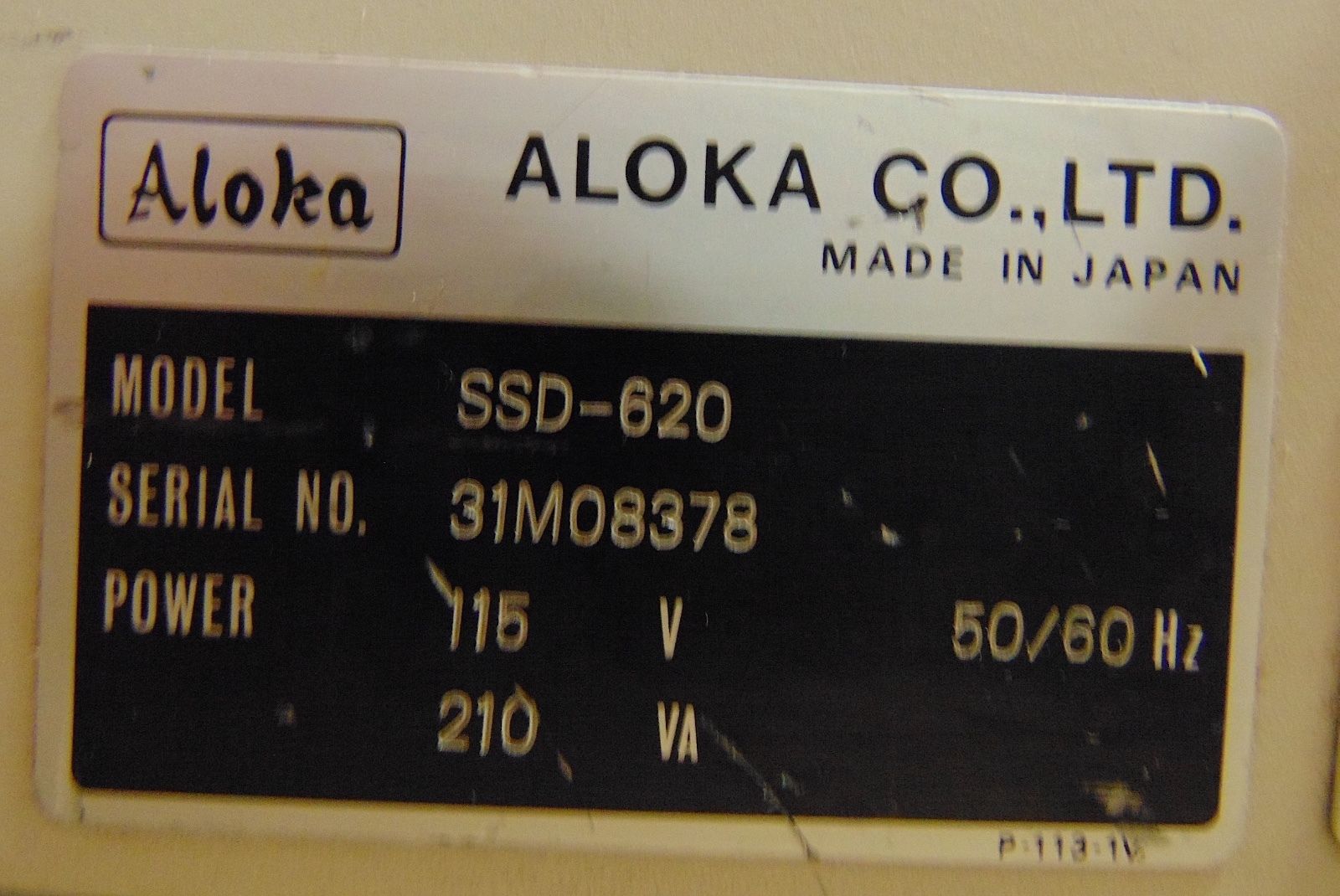Aloka ~ SSD - 620 ~ Medical Ultrasound Imaging System With Probes ~ H51 DIAGNOSTIC ULTRASOUND MACHINES FOR SALE