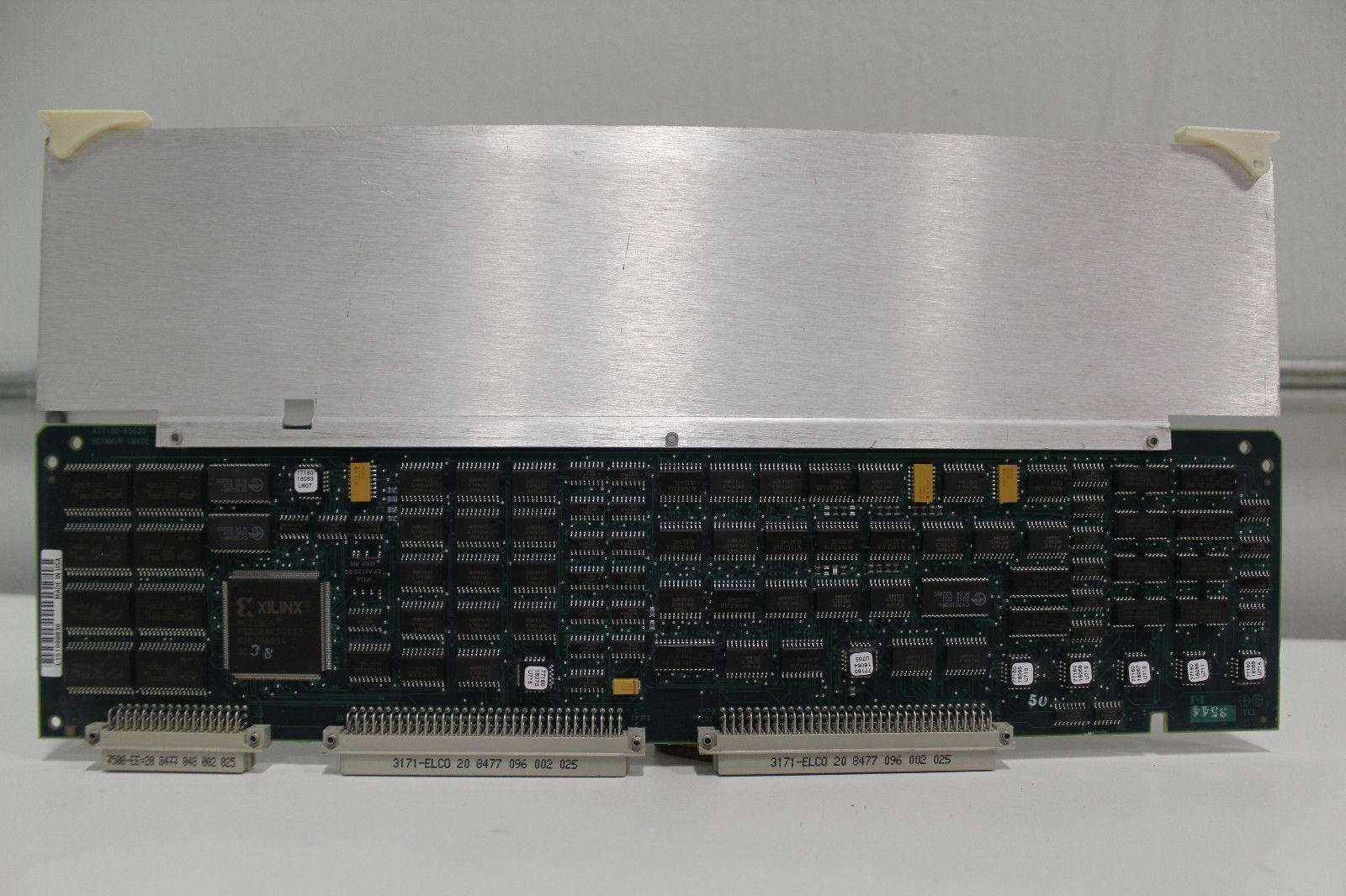 a close up of a computer motherboard on a table