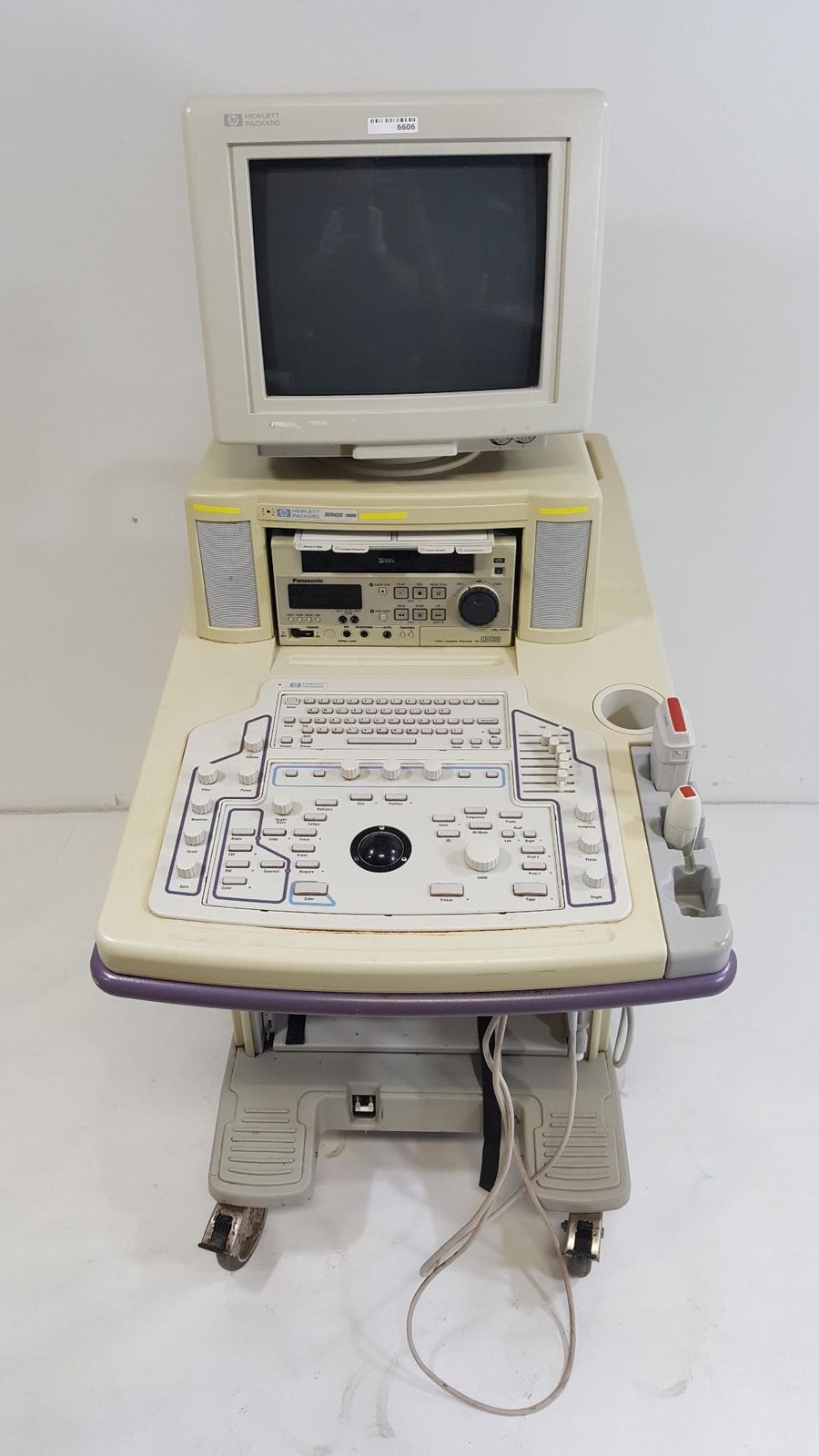 ultrasound machine vertical shot facing straight ahead