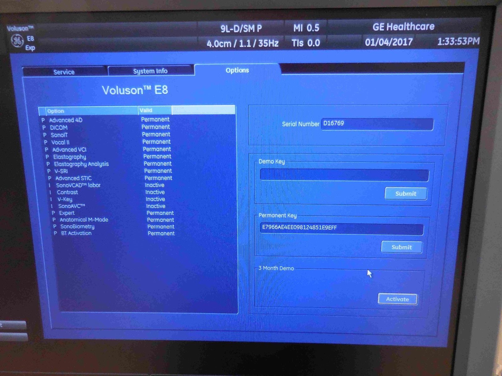 GE Voluson E8 Ultrasound System DIAGNOSTIC ULTRASOUND MACHINES FOR SALE