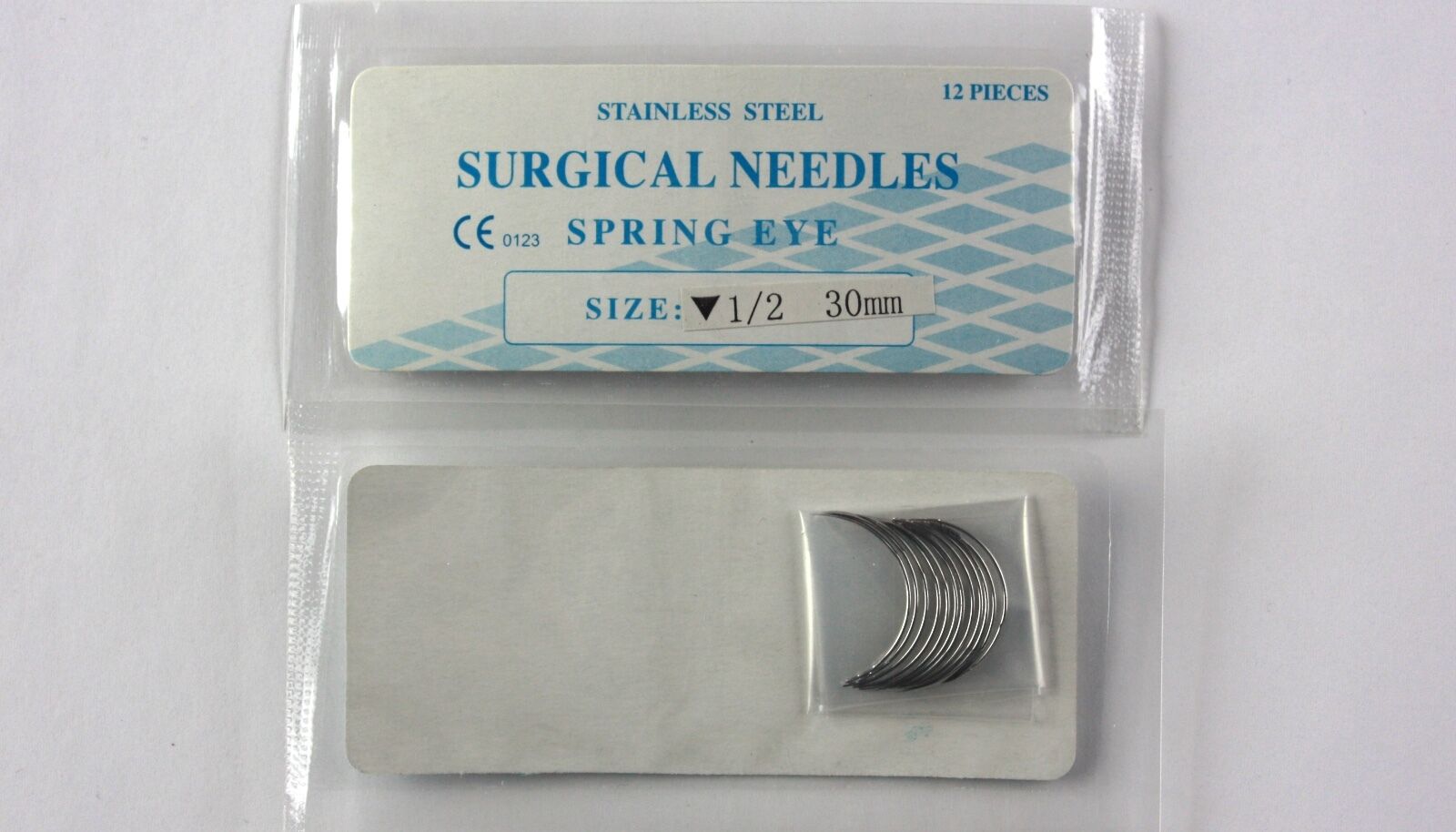 Veterinary SS Surgical Needles, Spring Eye, Reverse, 1/2 Circle, 30mm, 12 Pack DIAGNOSTIC ULTRASOUND MACHINES FOR SALE