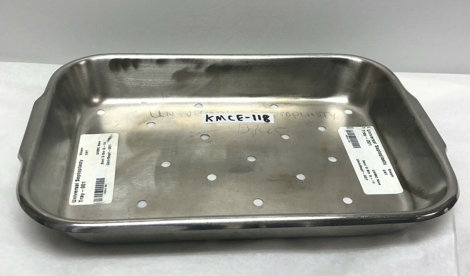 Vollrath 8015 Stainless Steel Tray With Holes | KMCE-118 DIAGNOSTIC ULTRASOUND MACHINES FOR SALE