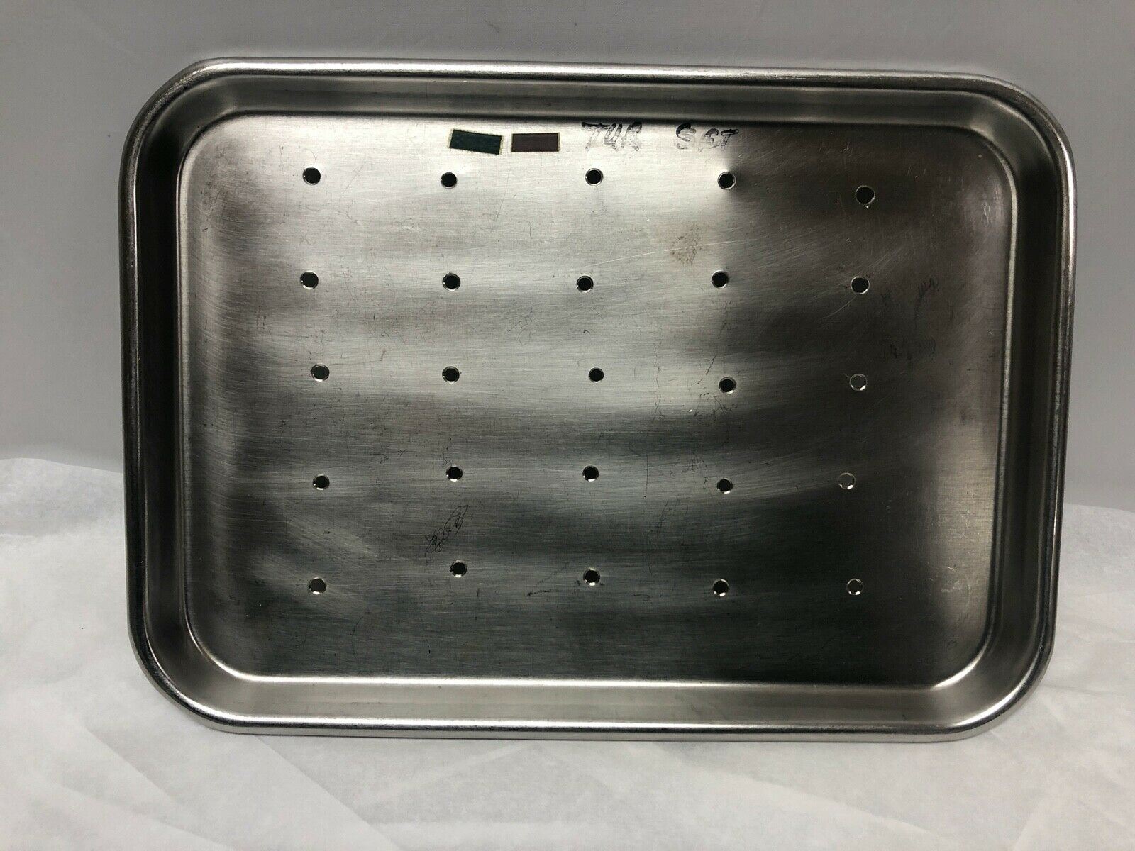 Vollrath Stainless Steel Surgical 12" Tray 8013 with Holes | KMCE-182 DIAGNOSTIC ULTRASOUND MACHINES FOR SALE