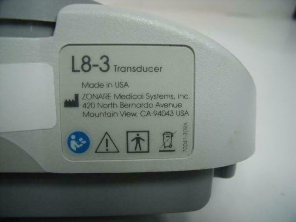 ZONARE 84007-30 L8-3 ULTRASOUND PROBE | PR167 DIAGNOSTIC ULTRASOUND MACHINES FOR SALE