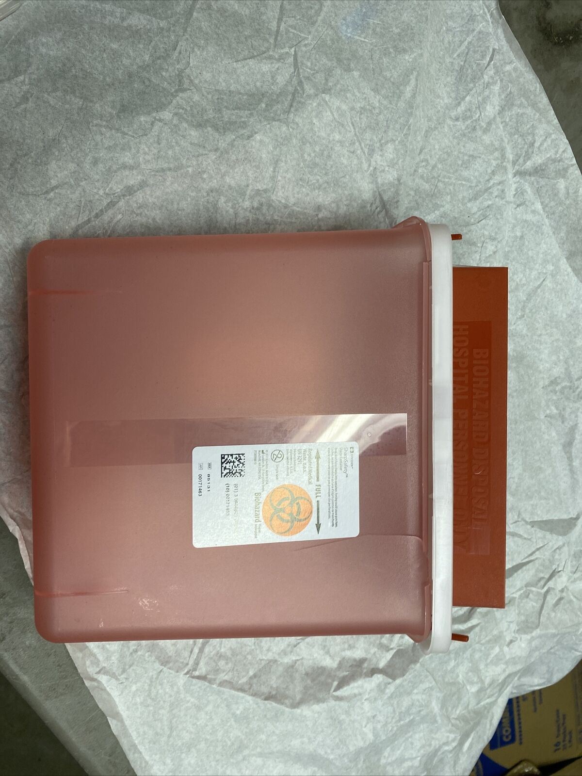 SharpSafety In Room Containers - Mailbox Style Lid - 5 Quart Translucent Red DIAGNOSTIC ULTRASOUND MACHINES FOR SALE