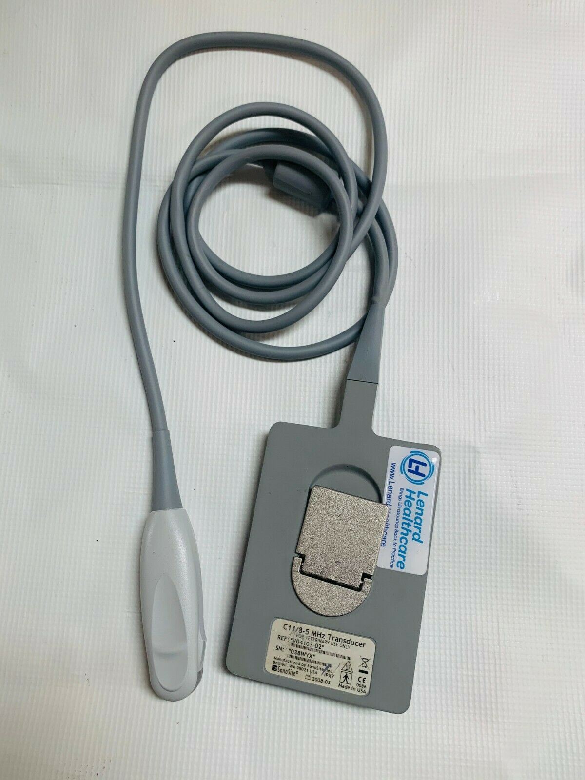 Veterinary Micro convex probe C11 8-5Mhz For Sonosite portable ultrasounds 2008 DIAGNOSTIC ULTRASOUND MACHINES FOR SALE