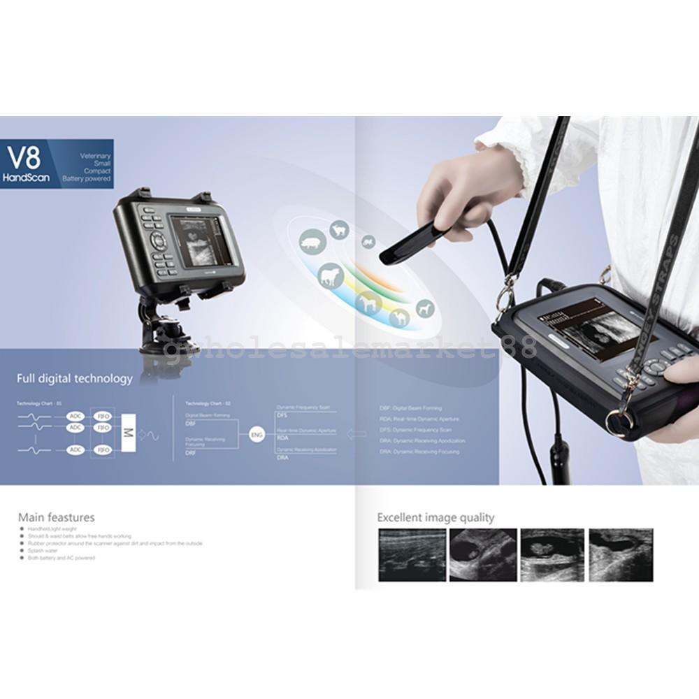 Veterinary Digital Palm Ultrasound Scanner Animal Rectal Probe +Dogs Cows Horses DIAGNOSTIC ULTRASOUND MACHINES FOR SALE