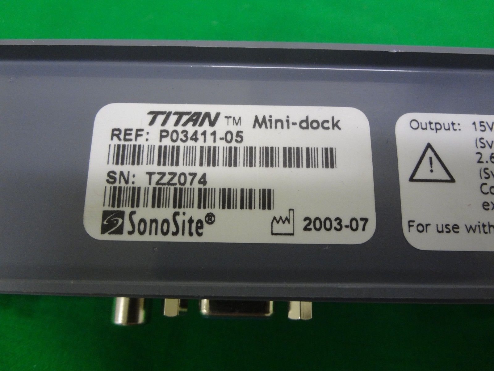 Sonosite Titan Ultrasound Mini-Dock Docking Station Medical #2 DIAGNOSTIC ULTRASOUND MACHINES FOR SALE
