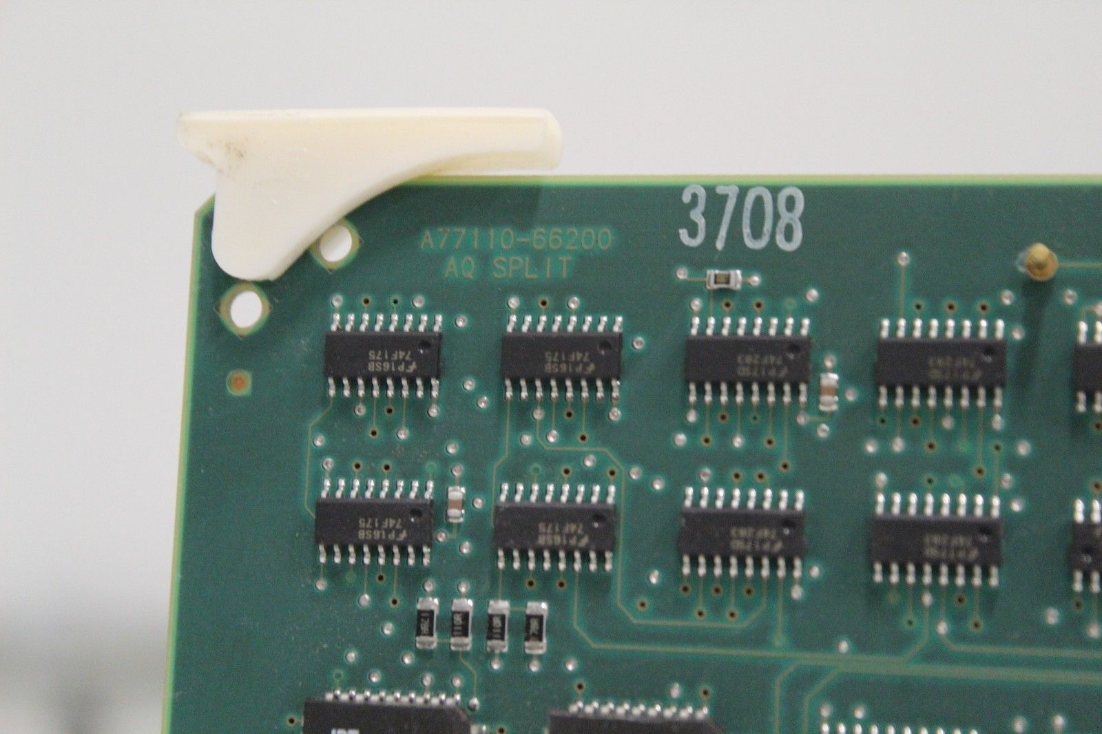 a close up of a printed circuit board