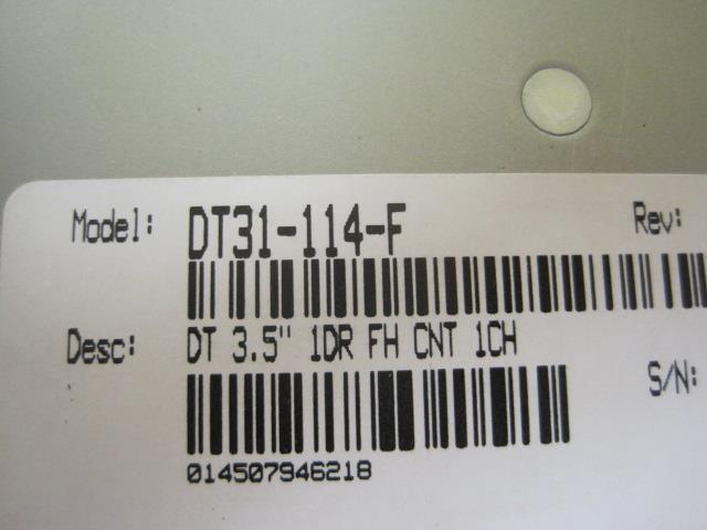 a white label with a bar code on it