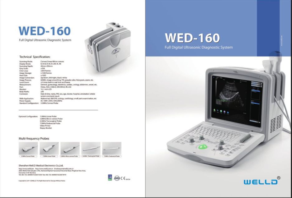 Veterinary Ultrasound Scanner Choice Probes 96 Element-Many Sold,USA, WELLD DIAGNOSTIC ULTRASOUND MACHINES FOR SALE