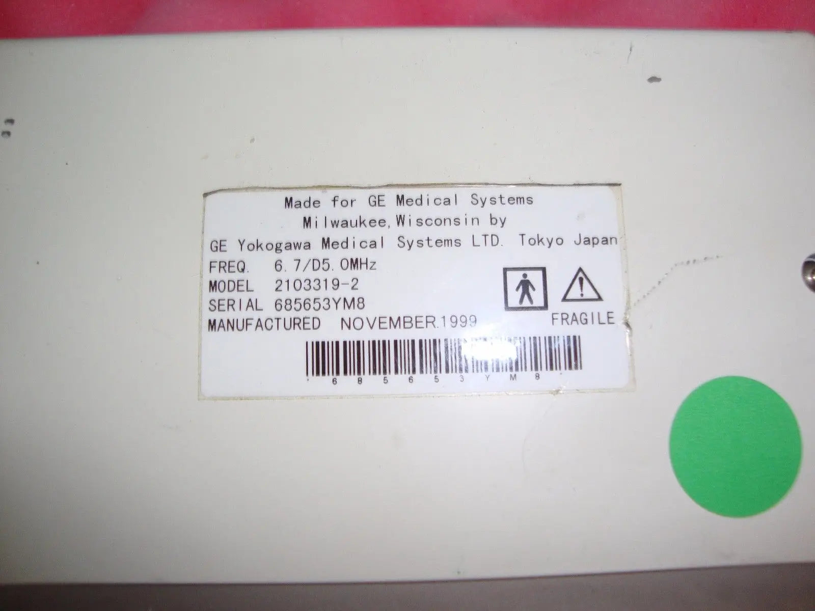 GE MEDICAL SYSTEMS 739L  2103319-2  Ultrasound Probe DIAGNOSTIC ULTRASOUND MACHINES FOR SALE