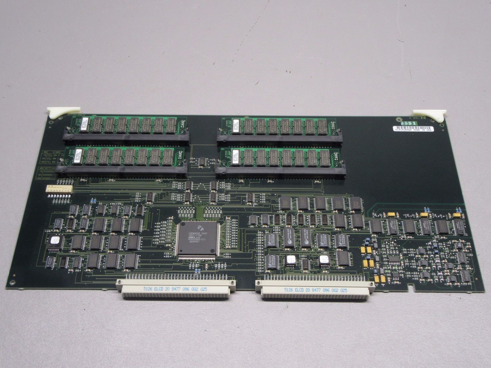 a close up of a computer board with multiple cpus