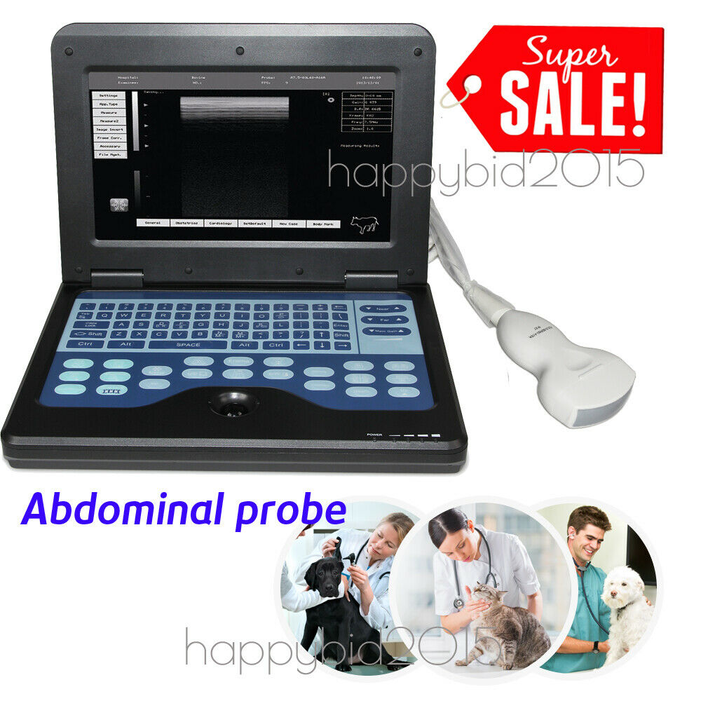 veterinary Laptop B-Ultrasound Scanner Dagnostic System with convex probe DIAGNOSTIC ULTRASOUND MACHINES FOR SALE