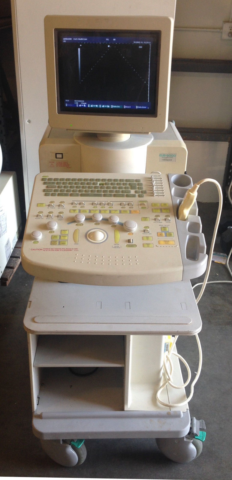 Hitachi EUB-6000 Ultrasound Machine Scanner with Foot Pedal and Recorder DIAGNOSTIC ULTRASOUND MACHINES FOR SALE